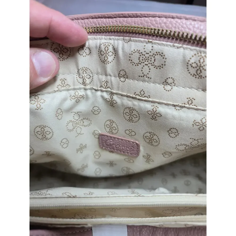 Cresci Mauve Structured Top Handle Satchel Handbag